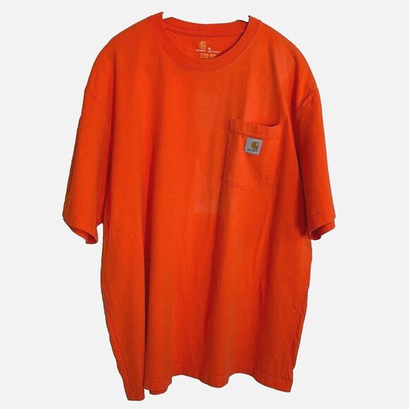 Carhartt Men's Size XL Short Sleeve Tee - Bright Orange - Picture 1 of 5